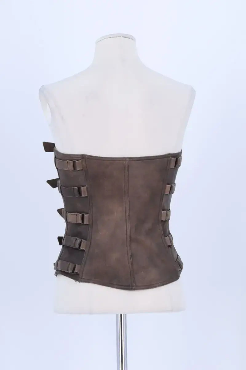 Corset Plein Sud Marron en Cuir