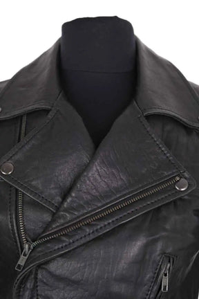 Veste Maje Noir en Cuir