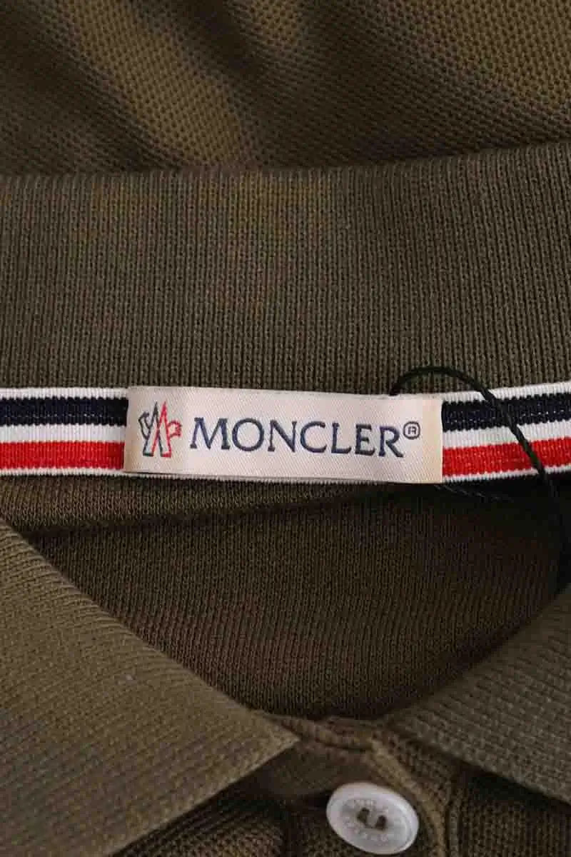 Polo Moncler Kaki en Coton