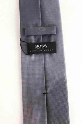 Cravate Boss Gris en Soie