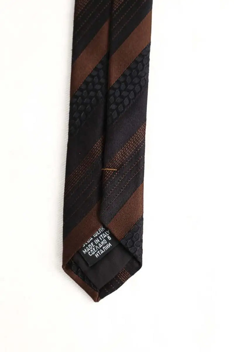 Cravate Boss Marron en Soie