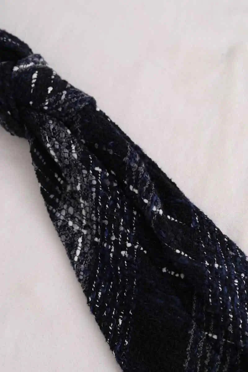 Cravate Chanel Marine en Coton