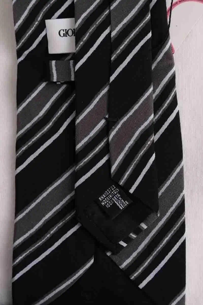 Cravate Giorgio Armani Noir en Soie