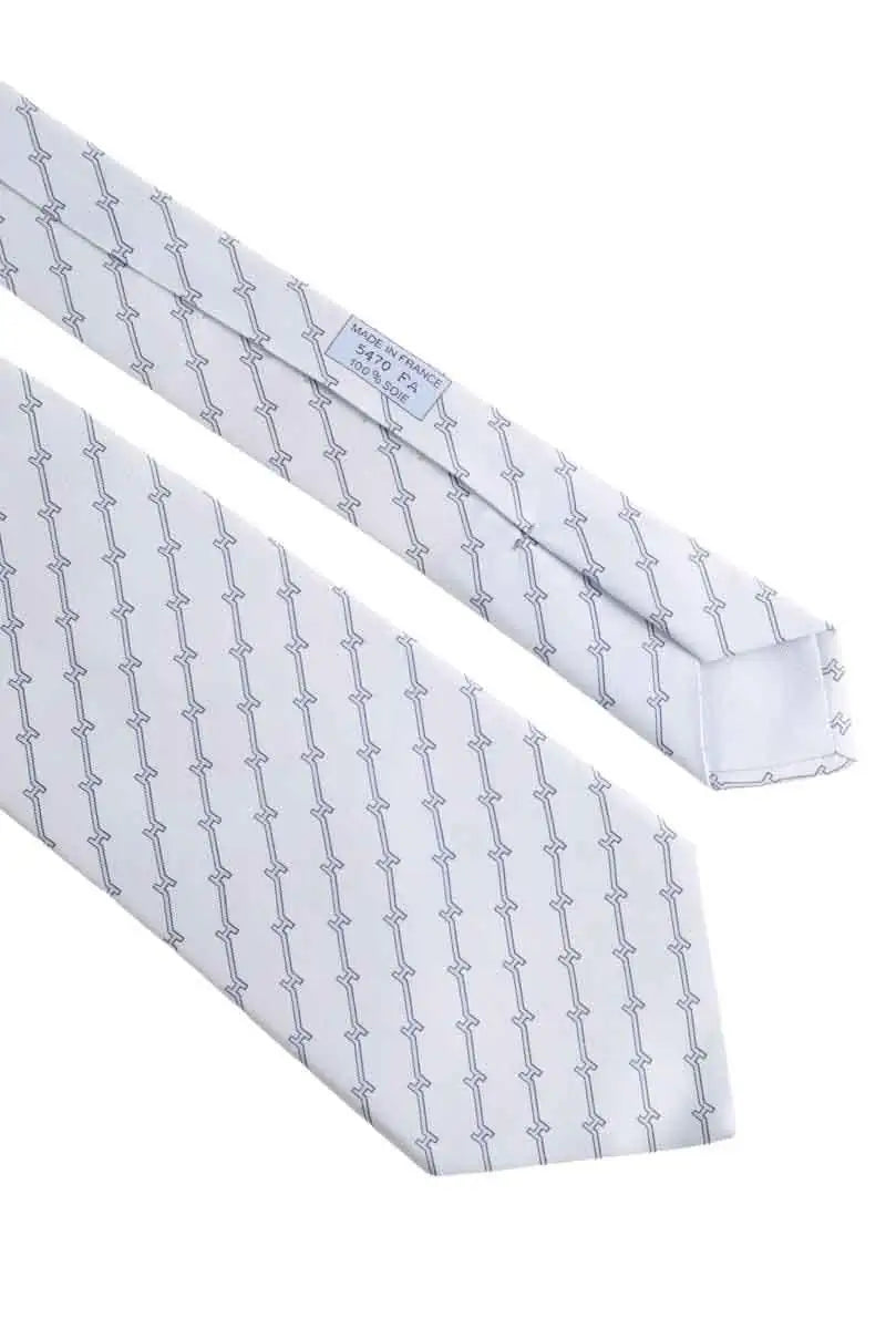 Cravate Hermès Blanc en Soie