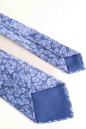 Cravate Hermès Bleu en Soie