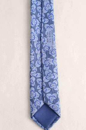 Cravate Hermès Bleu en Soie