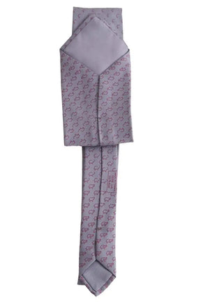 Cravate Hermès Gris en Soie
