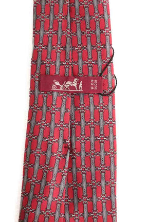 Cravate Hermès Rouge en Soie