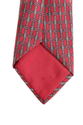 Cravate Hermès Rouge en Soie
