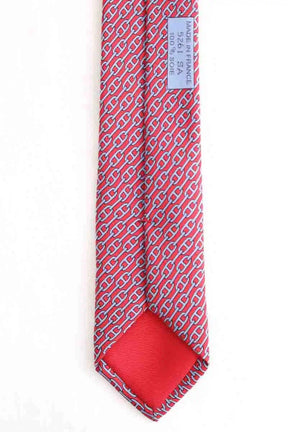 Cravate Hermès Rouge en Soie