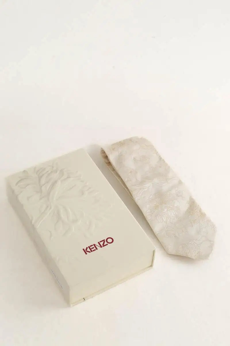 Cravate Kenzo Beige en Soie