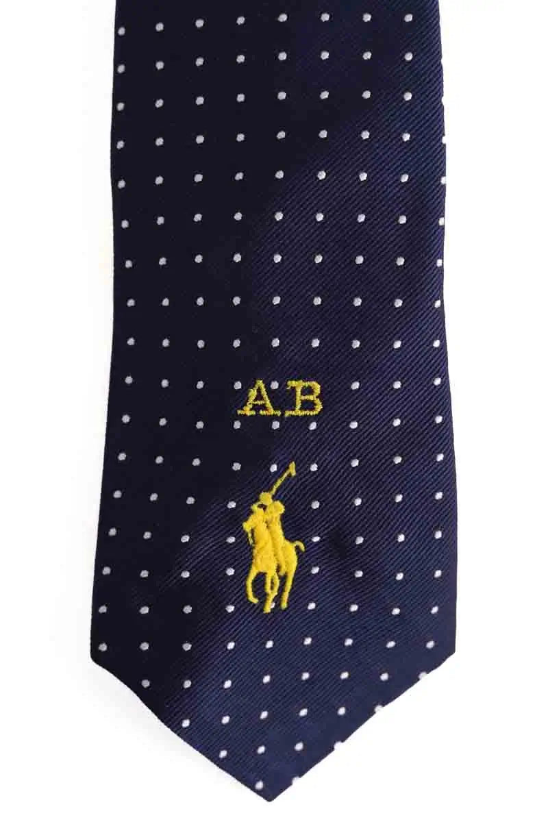 Cravate Ralph Lauren Marine en Soie