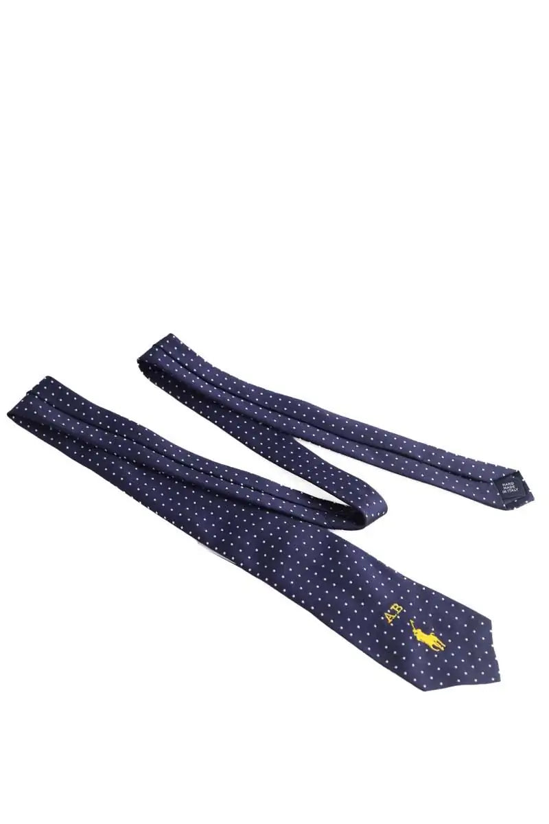 Cravate Ralph Lauren Marine en Soie
