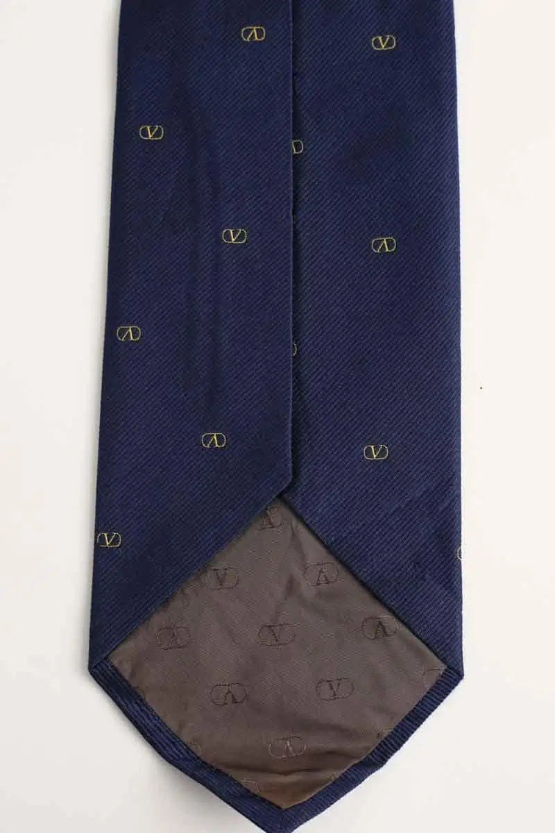 Cravate Valentino Bleu en Soie