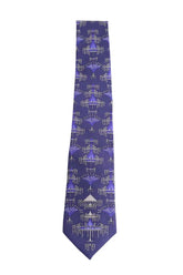 Cravate Versace Bleu en Soie - Seconde Main