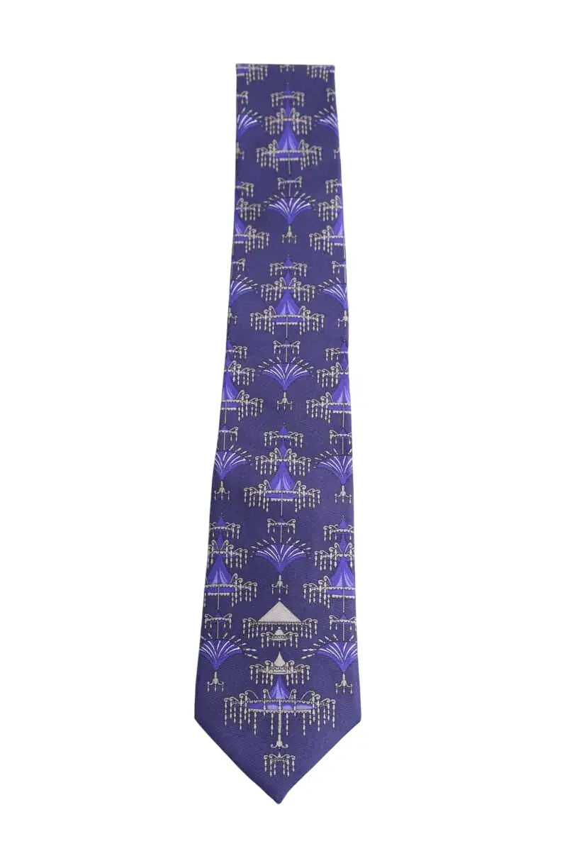 Cravate Versace Bleu en Soie - Seconde Main