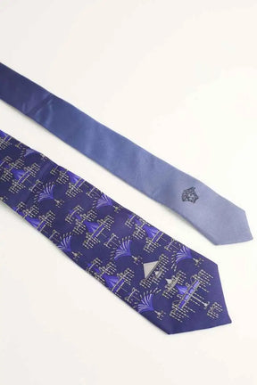 Cravate Versace Bleu en Soie