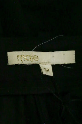 Pantalon droit Maje Noir en Synthétique