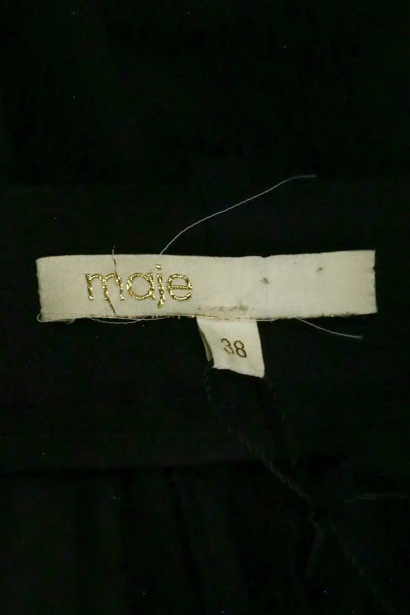 Pantalon droit Maje Noir en Synthétique