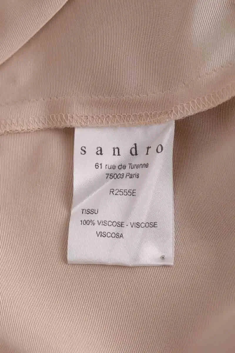 Robe Sandro Beige en Viscose