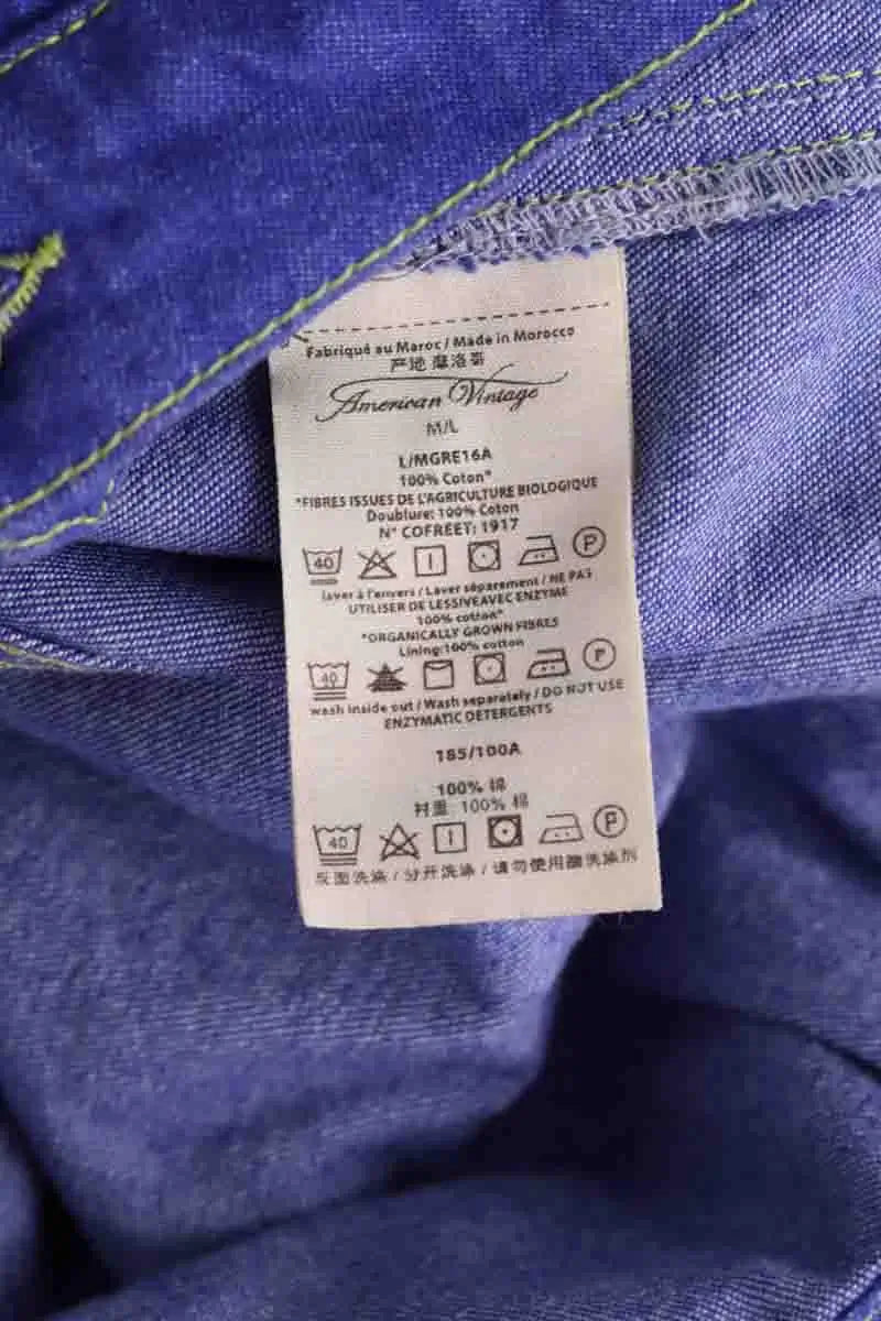 Veste American Vintage Bleu en Coton
