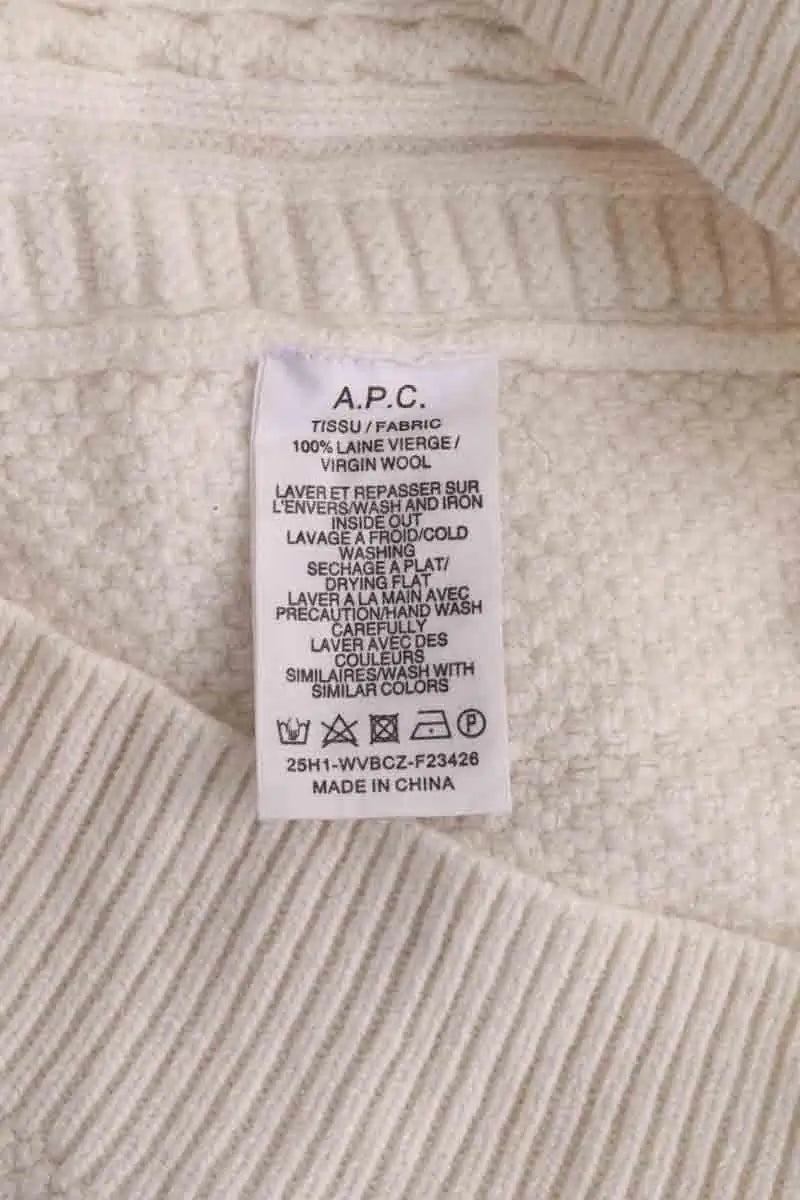 Pull APC Blanc en Laine