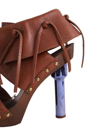 Talons Louis Vuitton Marron en Cuir