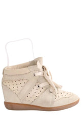 Baskets Isabel Marant Betty Beige en Daim, taille 36 - Seconde Main
