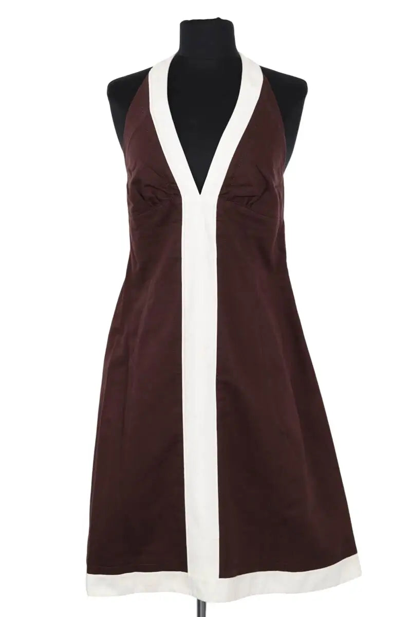 Robe Kenzo Marron en Coton, taille L - Seconde Main