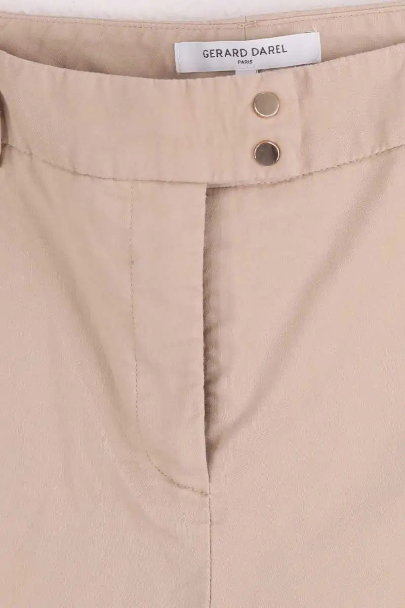 Pantalon droit Gerard Darel Beige en Coton