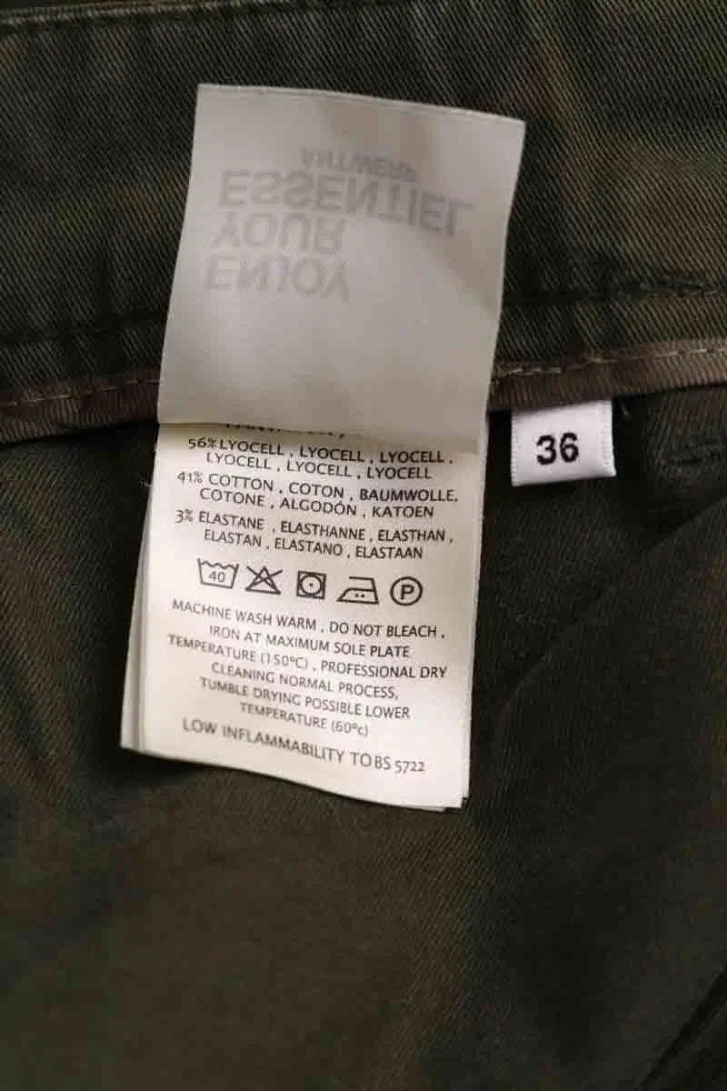 Pantalon Essentiel Antwerp Kaki en Synthétique