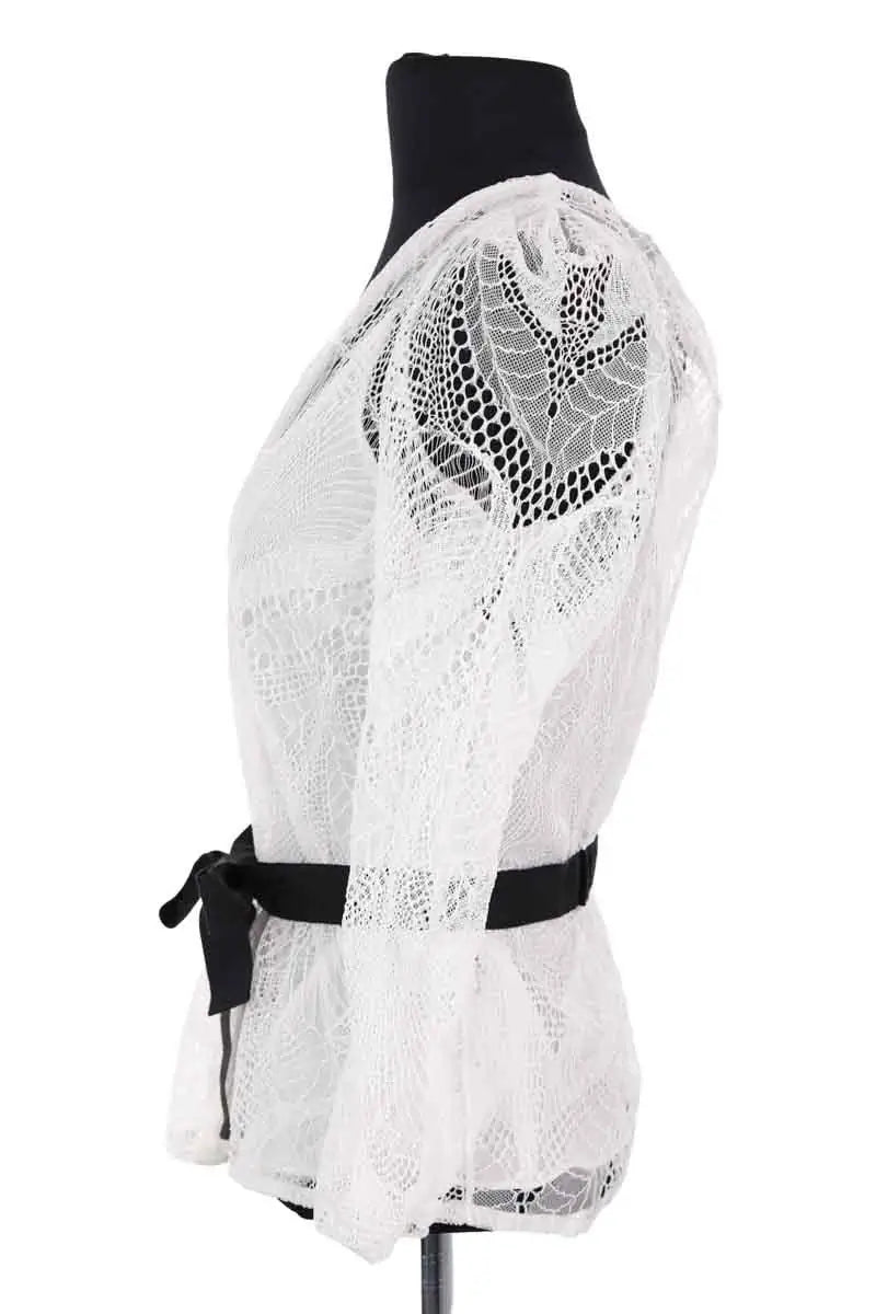 Gilet Maje Blanc en Synthétique