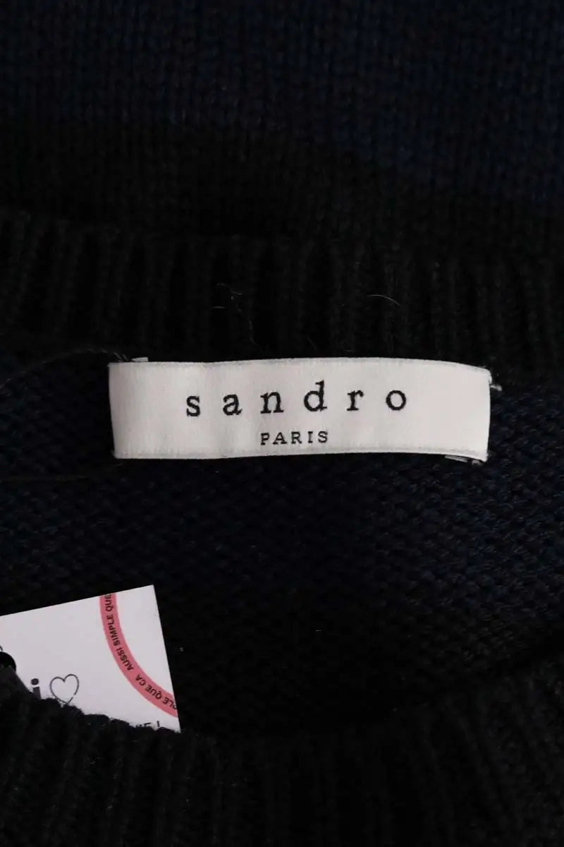 Pull Sandro Marine en Laine