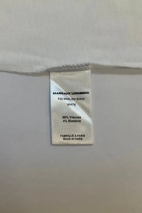 T-shirt Margaux Lonnberg Blanc en Viscose