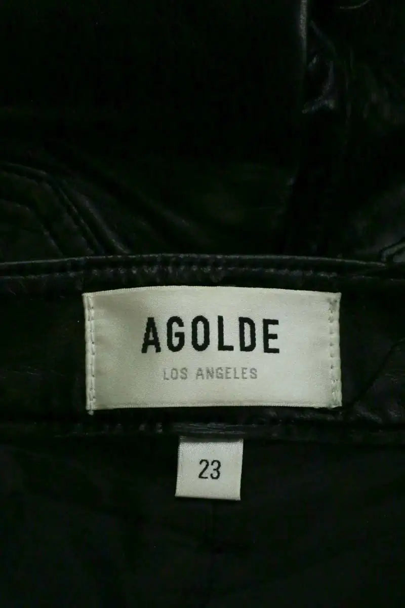 Pantalon droit Agolde Noir en Synthétique