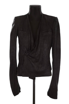 Veste en cuir Rick Owens  Noir