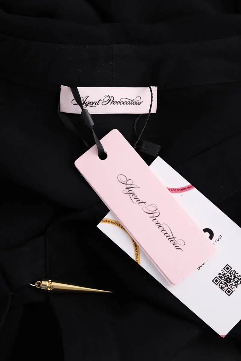 Robe Kaftan Agent Provocateur Noir en Soie
