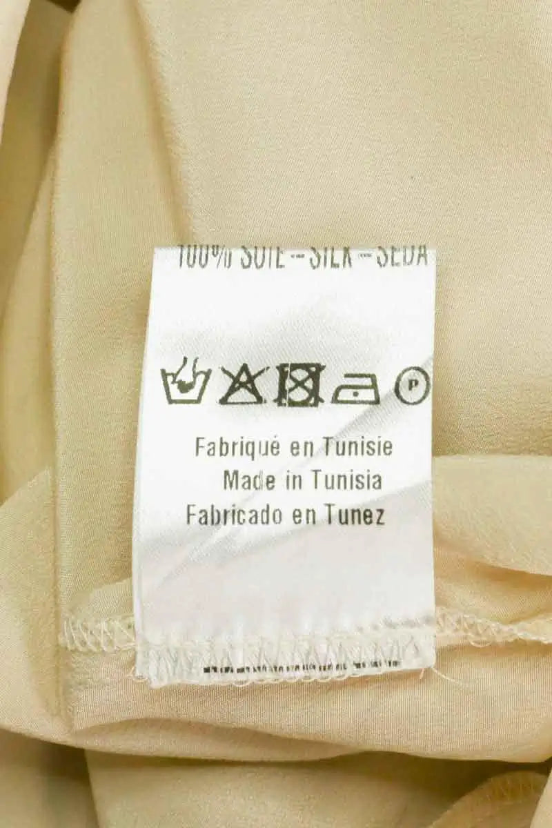 Top sans manche Sandro Beige en Soie