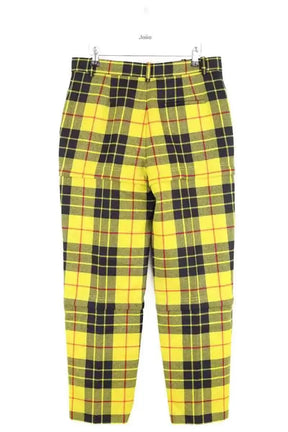 Pantalon droit Balenciaga Jaune en Laine