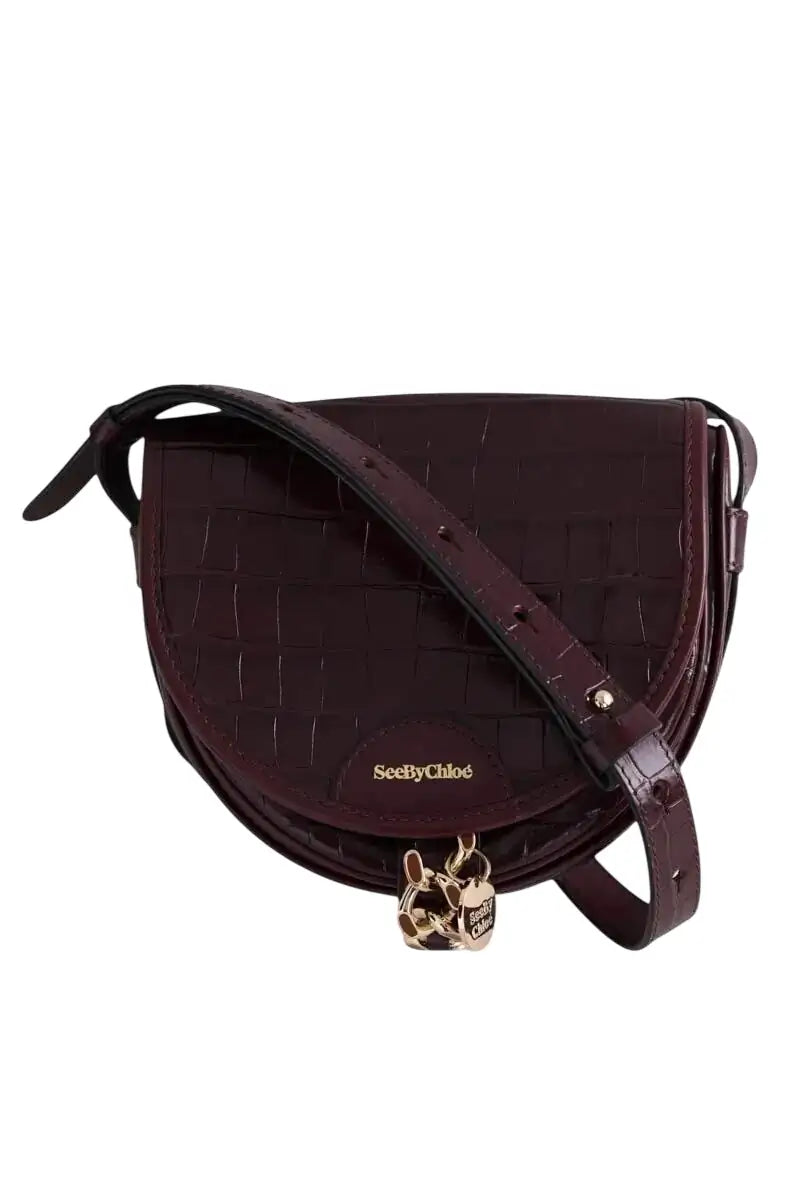 Sac à bandoulière See By Chloé Bordeaux en Cuir - Seconde Main