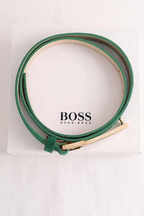 Ceinture Hugo Boss Vert en Daim