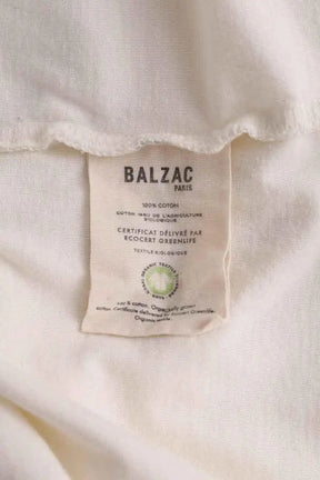 T-shirt Balzac Blanc en Coton