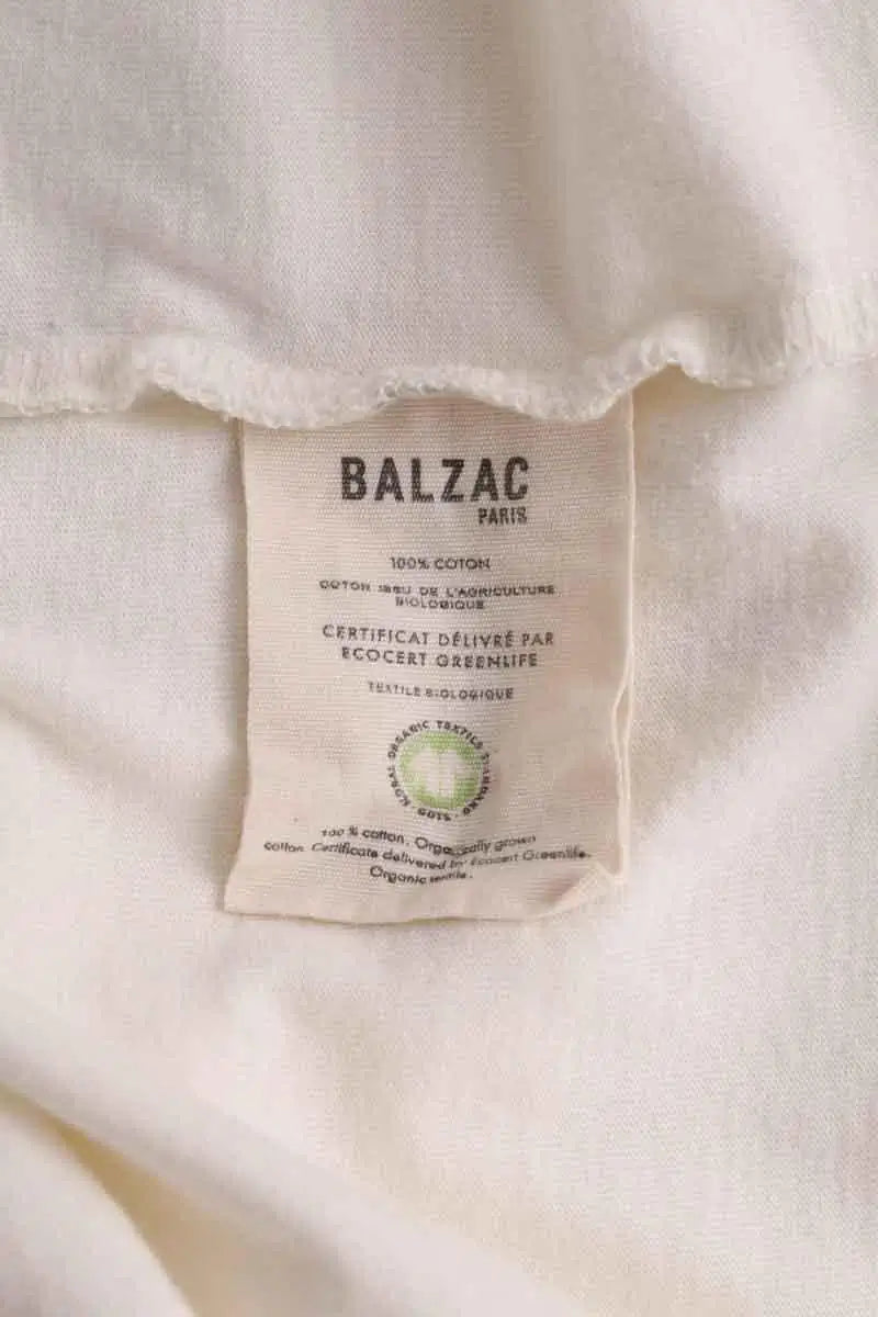 T-shirt Balzac Blanc en Coton