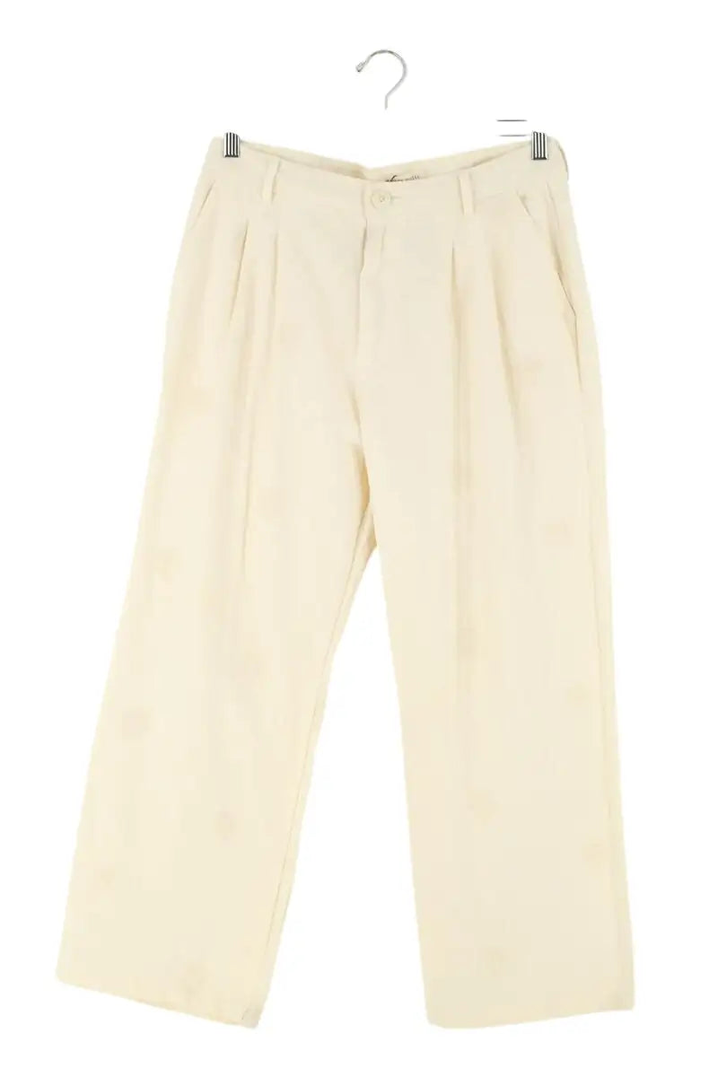 Pantalon large Maison Hotel Beige en Coton, taille L - Seconde Main