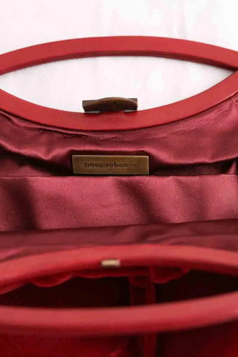 Sac à main Paco Rabanne Rouge en Velours