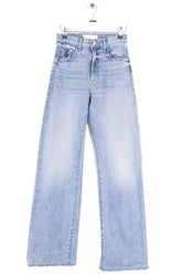 Jean droit Mother Bleu en Coton, taille S - Seconde Main
