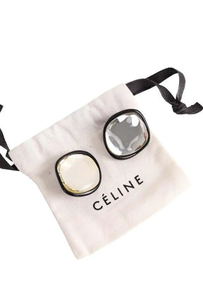 Boucles d'oreilles Celine Noir en Acier