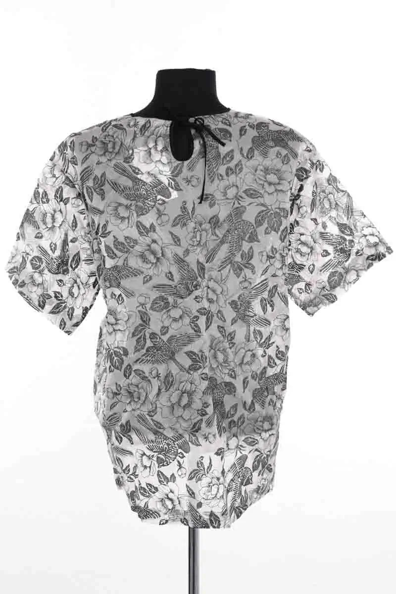 Top MSGM Anthracite en Soie