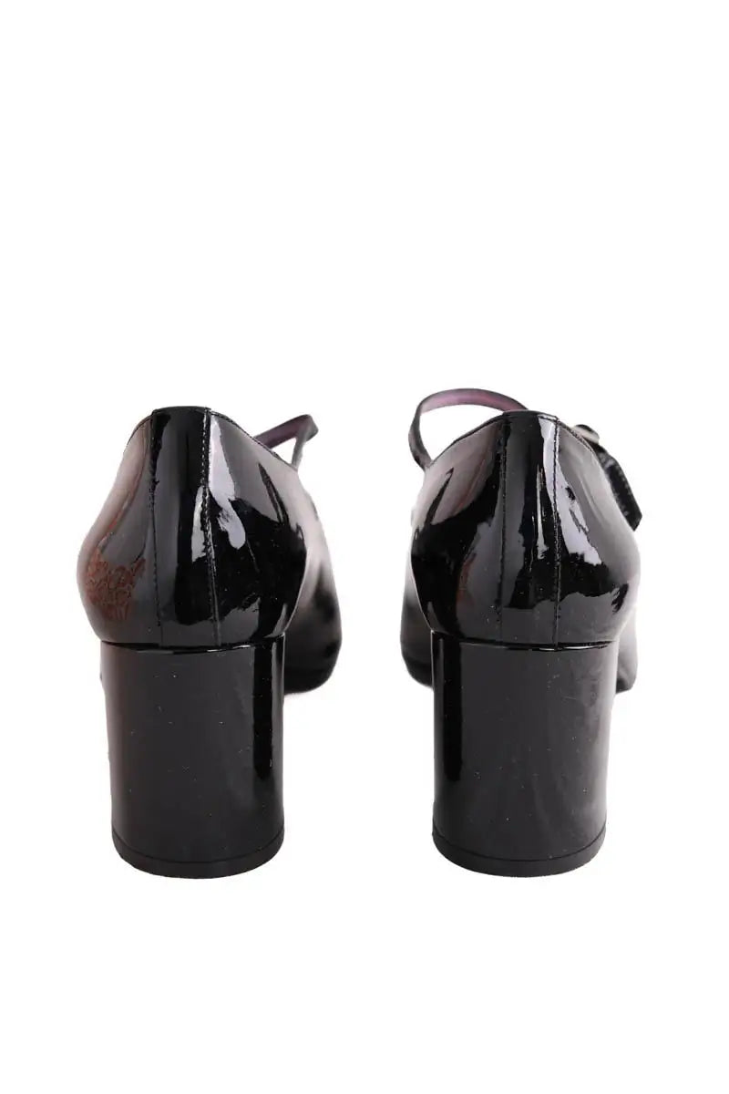 Talons Carel Noir en Cuir verni