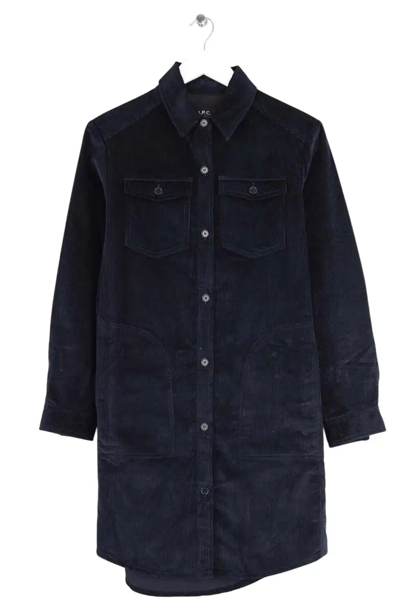Robe APC Bleu en Coton, taille XS - Seconde Main
